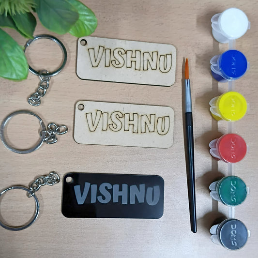 Name Keychain Combo Kit (Black)