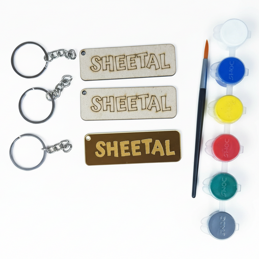 Name Keychain Combo Kit (Gold Shade)