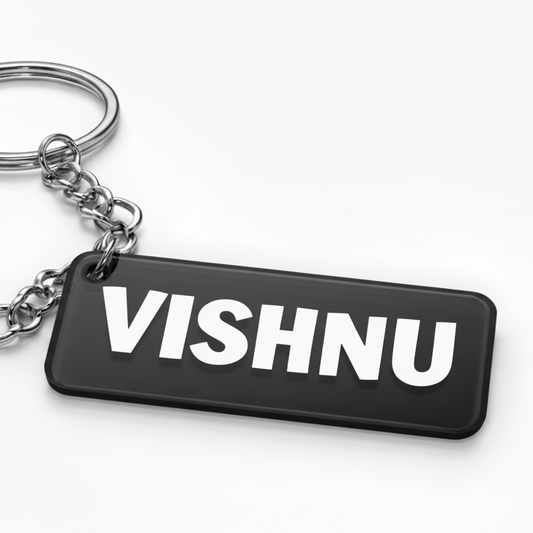 Name Keychain Personalized (Black)