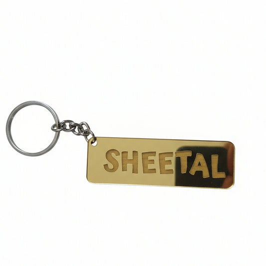 Name Keychain Personalized (Golden Shade)